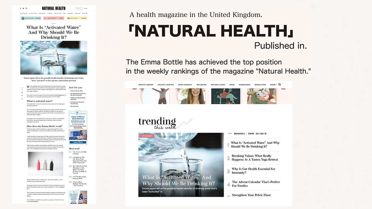 Similar to antioxidant foods like sesame, garlic, and clams, it has gained attention for its potential in promoting health and anti-aging. Activated water is also associated with negative ions, contributing to fatigue recovery and boosting immunity. Here, we will focus on activated water and its antioxidant effects. Antioxidant Properties of Activated Water Activated water is a special type of water with antioxidant properties.