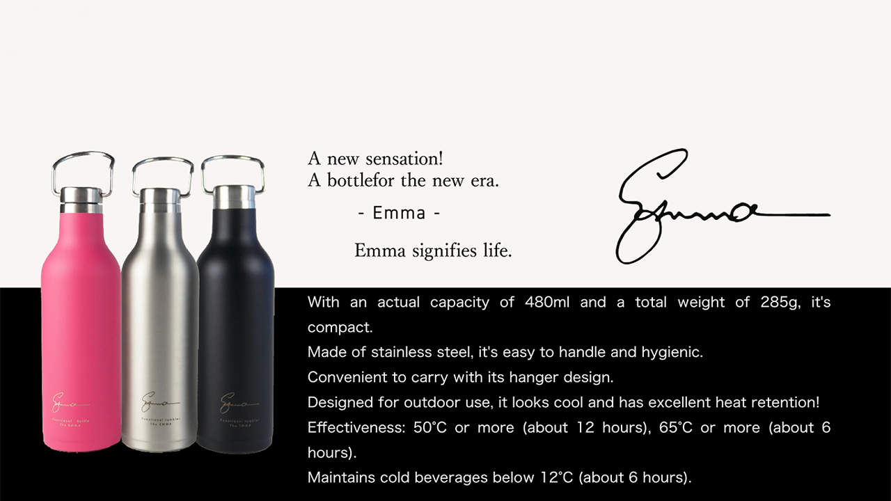 Emma ーRevolutionizing Water with Antioxidant BottlesーEnglish